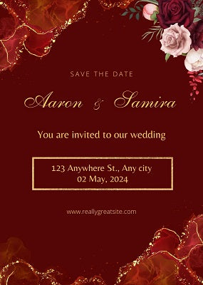 8.5 X 5.5 UV (14pt) Invitations