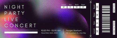 Event Tickets 2" X 4" (Two Sided)