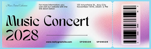 Event Tickets 2" X 5.5" (Two Sided)