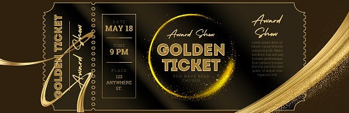 Event Tickets 3.5" X 6" (One Sided)
