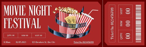 Event Tickets 8.5" X 3.5" (One Sided)