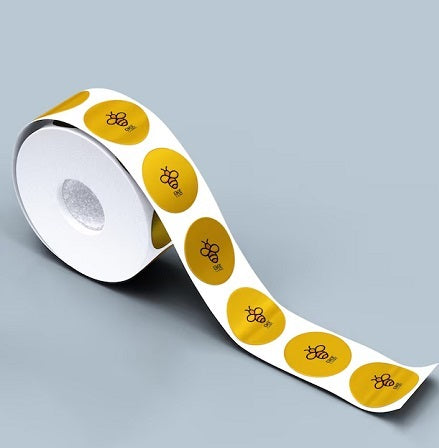 Oval Paper Roll Labels - White Bright Paper Permanent